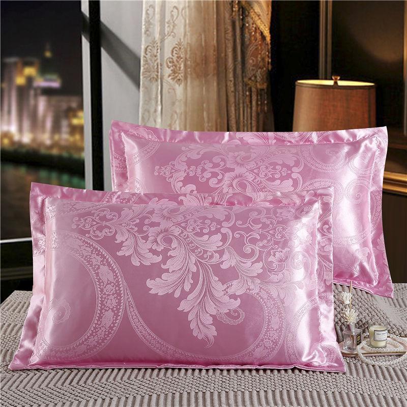 2PCS Europejski styl luksusowe żakardowe koperty poszewki na poduszki 48x74cm Poszewka na poduszkę dla dorosłych Poszewka na poduszkę dekoracyjna satynowa poszewka na poduszkę