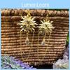 Sun Goddess Bohemian Crystal Earrings With Gold Plating For Women And Men