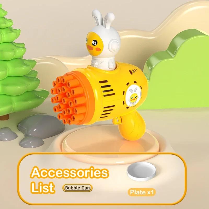 Bubble Water Toys Space Rabbit Bubble Gun for Kids Bubble Machine Automatic 23 Hole Bubble Maker Outdoor Beach Party for Kids