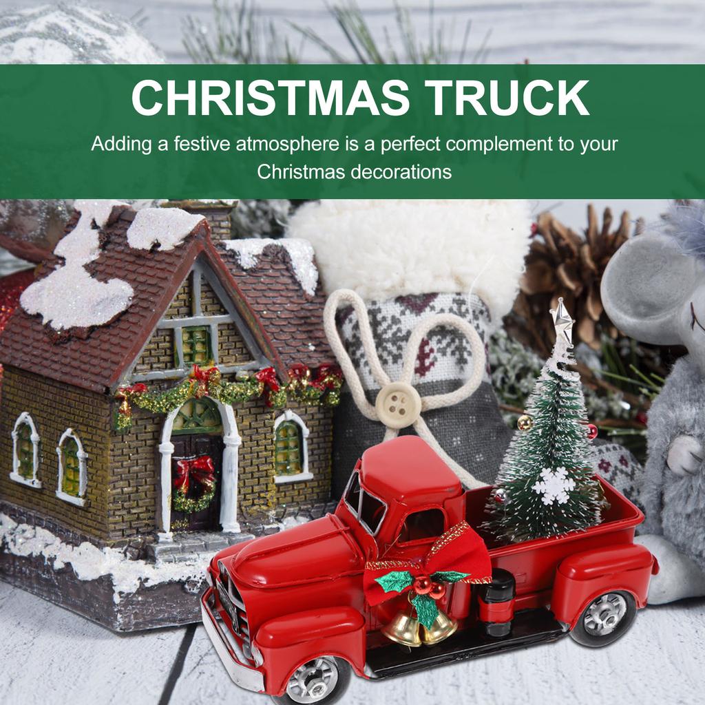Jul Lastbilsdekoration Röd Hemdekorationer Bordsdekorationer Modell Vintage