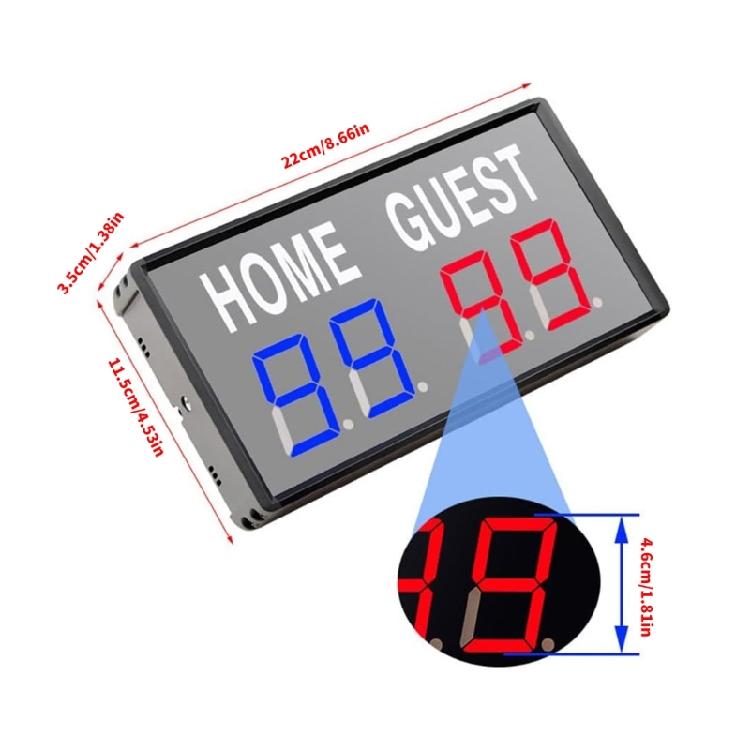 LED Electronic Scores keeper With Remote Control Indoor Electronic LED Scoreboard Multi-Sport Digital Scoreboard