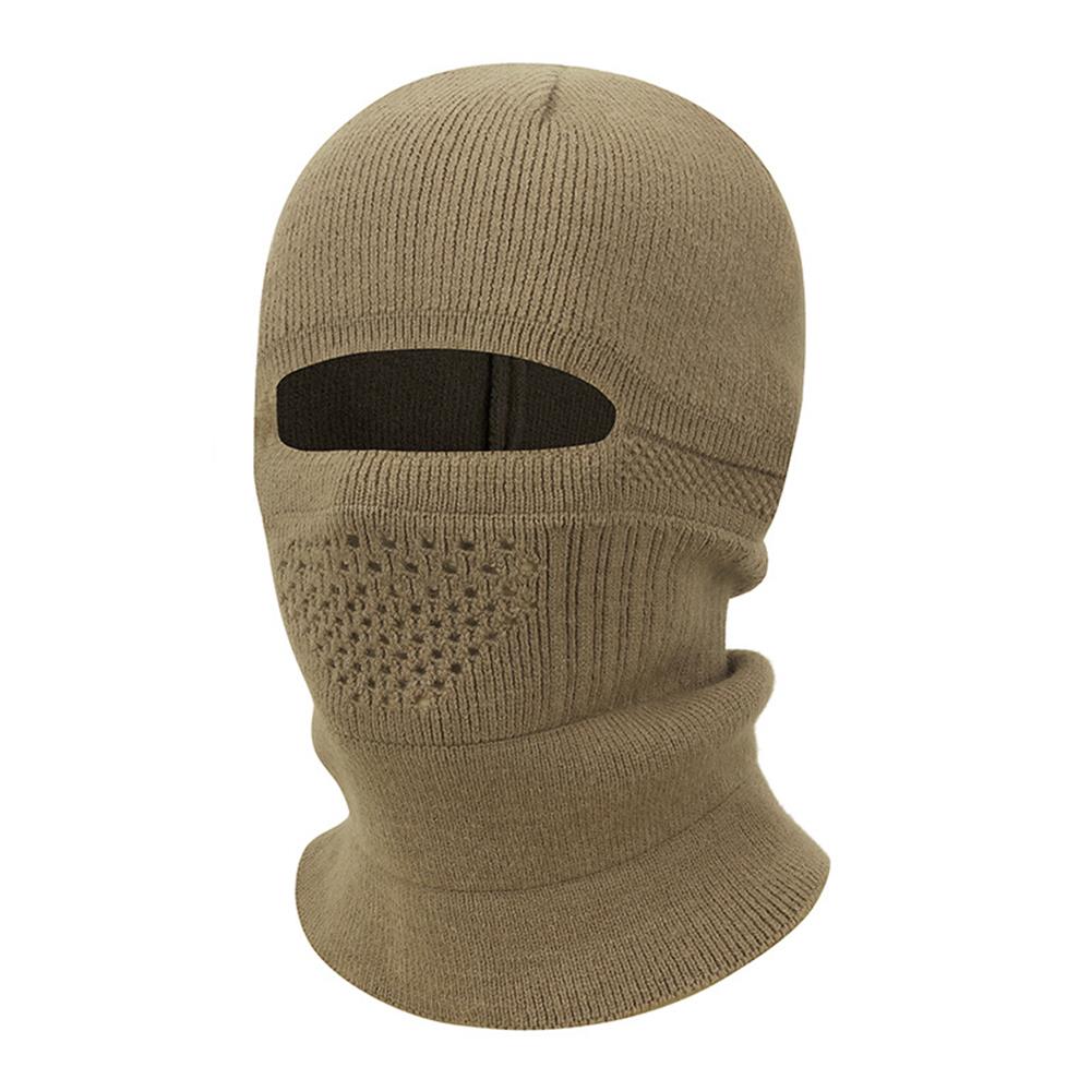 2In1 Winter Balaclava Beanie Hat Outdoor Full Face Mask Warm Ski Tactical Cycling Cap Men Outdoor Sports Cold-proof Knitted Cap