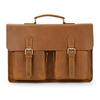 Retro Briefcase Crazy Horse Leather Large Capacity Leather Computer Bag 15 Inch Shoulder Handbag Business Bag