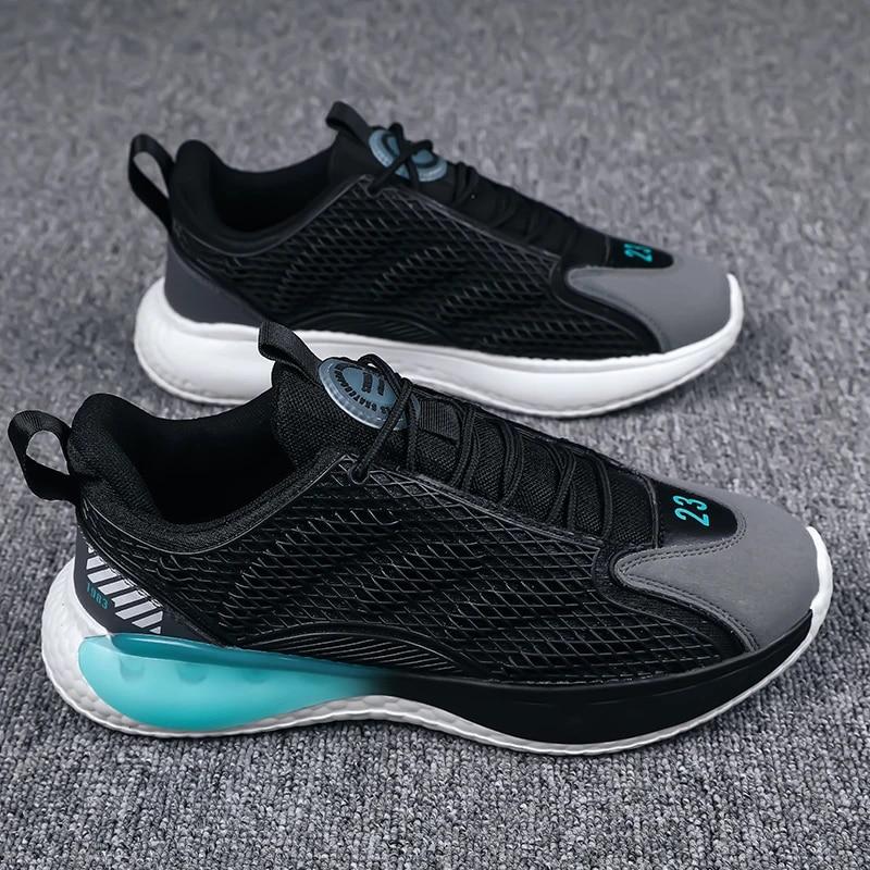 

Осенне-весенняя мужская теннисная спортивная обувь для студентов, черно-белые повседневные кроссовки для прогулок, бега и путешествий, амортизирующие кроссовки 43 чёрный