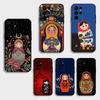Russian Dolls Matryoshka Phone Case For Samsung S26,S25,S24,S23,S22,S30,S21,Ultra,Plus,FE 5G Black Soft Cover