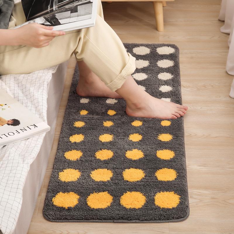 Chic Stippen Tufting Badkamermat Zacht Geometrisch Slaapkamerkleed Deurmat Woonkamer Lang Tapijt Antislip Hal Woonkamer Decoratie 40x60cm