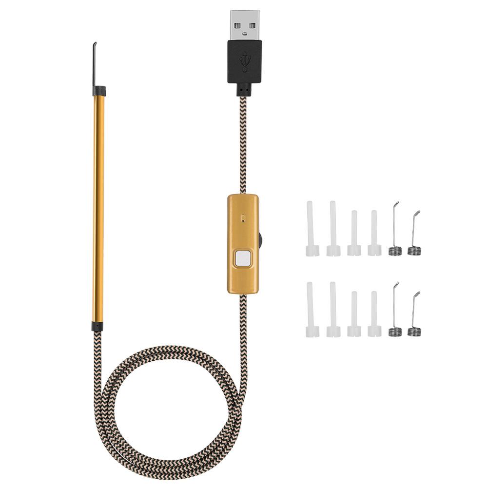 

Multipurpose USB Ear Cleaning Endoscope HD Visual Ear Wax Removal Ear Cleaning Tool GOLD