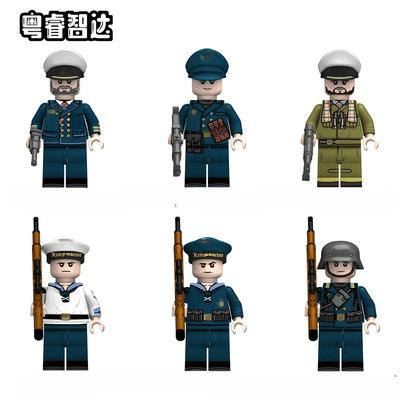Die N661-N666 Marineoffizier U-Boot-Kommandant Matrose Funker Richtschütze Modellbausteine MOC Steine Set Geschenke Spielzeug