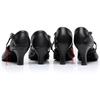 Fashion Women Cross Strap Latin Dance Shoes Adult Interior High Heels Soft Soles Ballroom Tango Teaching Performance Dancing Shoes 5/7cm