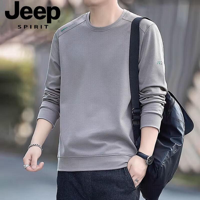 JEEP SPIRIT Men's Crew Neck Long Sleeve Sweatshirt