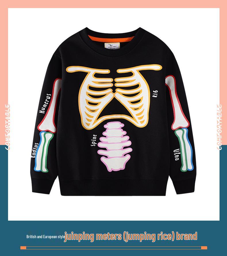 Glow-in-the-Dark Halloween Boys' Cotton Sweatshirt