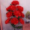 Simulation Peony Flower 10 Heads Rich and Core-spun Peony Simulation Flower Wedding Home Studio Decoration Artificial Fake Flower