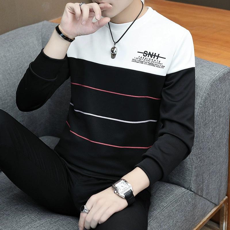 Autumn Men's Long Sleeved T-shirt, Korean Version Base Shirt, Men's Hoodie, Youth Hoodie