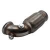 Edelstahl 3 Zoll 76mm V-Band Downpipe Flachprofil 90 Grad mit Flex-Wellrohr Autoersatzteile