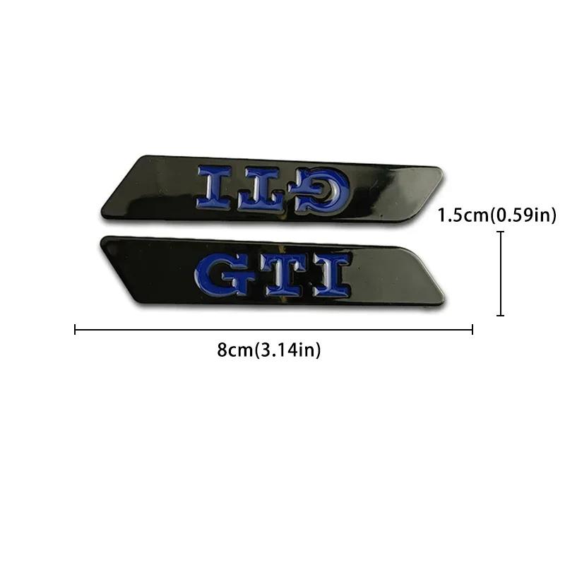 for Volkswagen VW GTI MK5 Passat Polo Golf 3 Jetta Tiguan Beetle Touran Metal Car Side Emblem Fender Badge Bumper Strip Stickers gr2