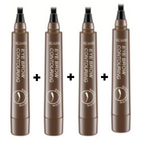 SUAKE Waterdichte Oogbrauw Contouring Pen met Lange Houdbaarheid – 02 Donkerbruin