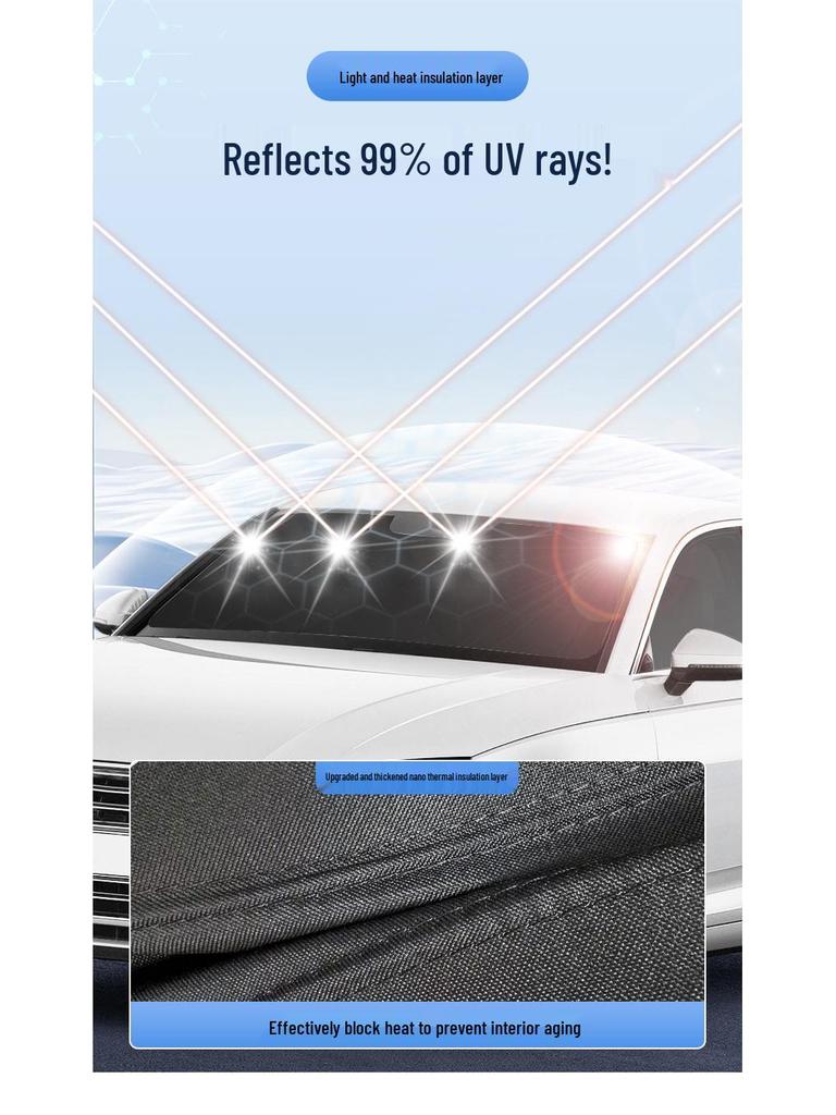 Compatible with Xiaopeng P7: Car Window Sunshade for Heat Insulation, Sun Protection, and Privacy.