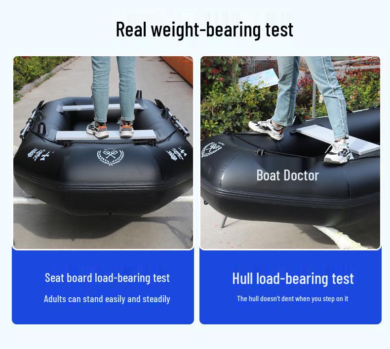 Durable Hard-Bottom Inflatable Rubber Dinghy Kayak for Fishing & Lifesaving