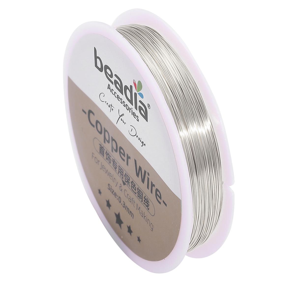 

8-50 метров/рулон, прочная медная проволока, бисерная проволока для изготовления ювелирных изделий своими руками, аксессуары 0.3mm 50meter серебряный