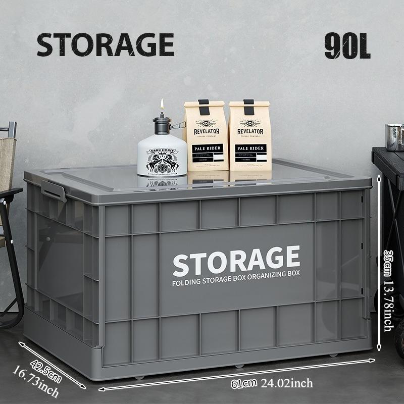 

Large Capacity Foldable Storage Box Organizer Living Box Organizing The Desk Outdoor Indoor Car Sliding Kitchen Storage Box