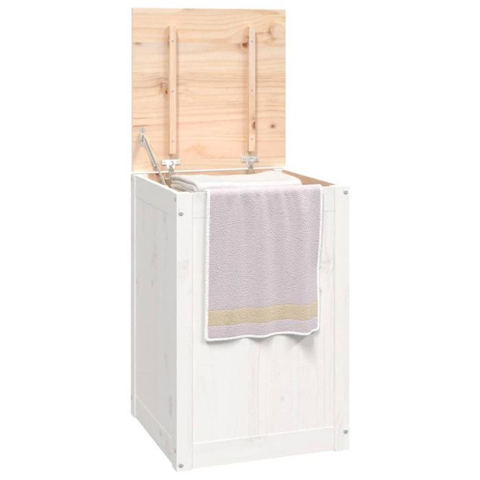 VidaXL Laundry Box White 44x44x66 Cm Solid Pine Wood 823565