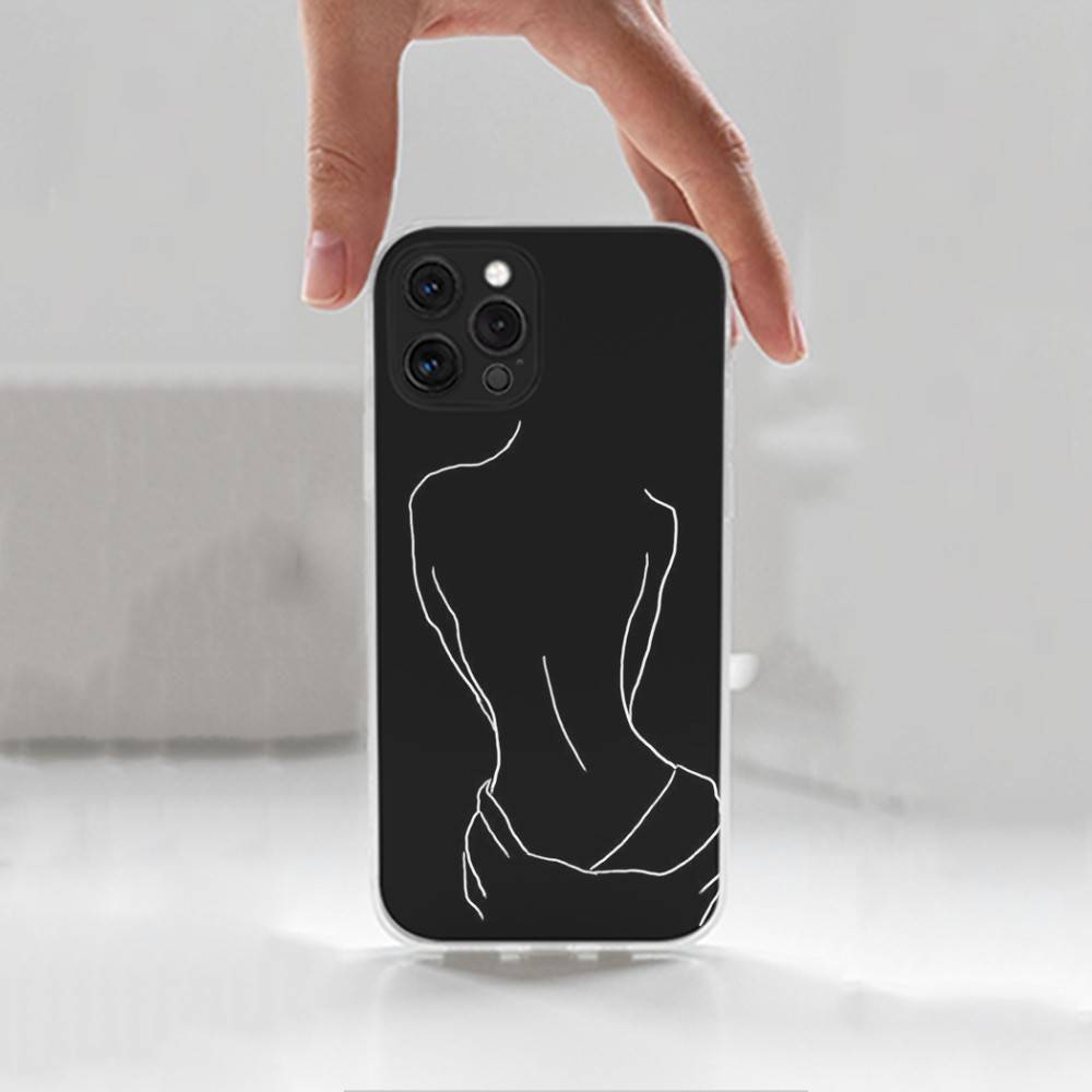 Art Sexy Body Woman Case For iPhone 15,11,12,13,16,14,17,Pro,Max,Plus,SE,Mini,X,XS,XR, Transparent Soft Silicone