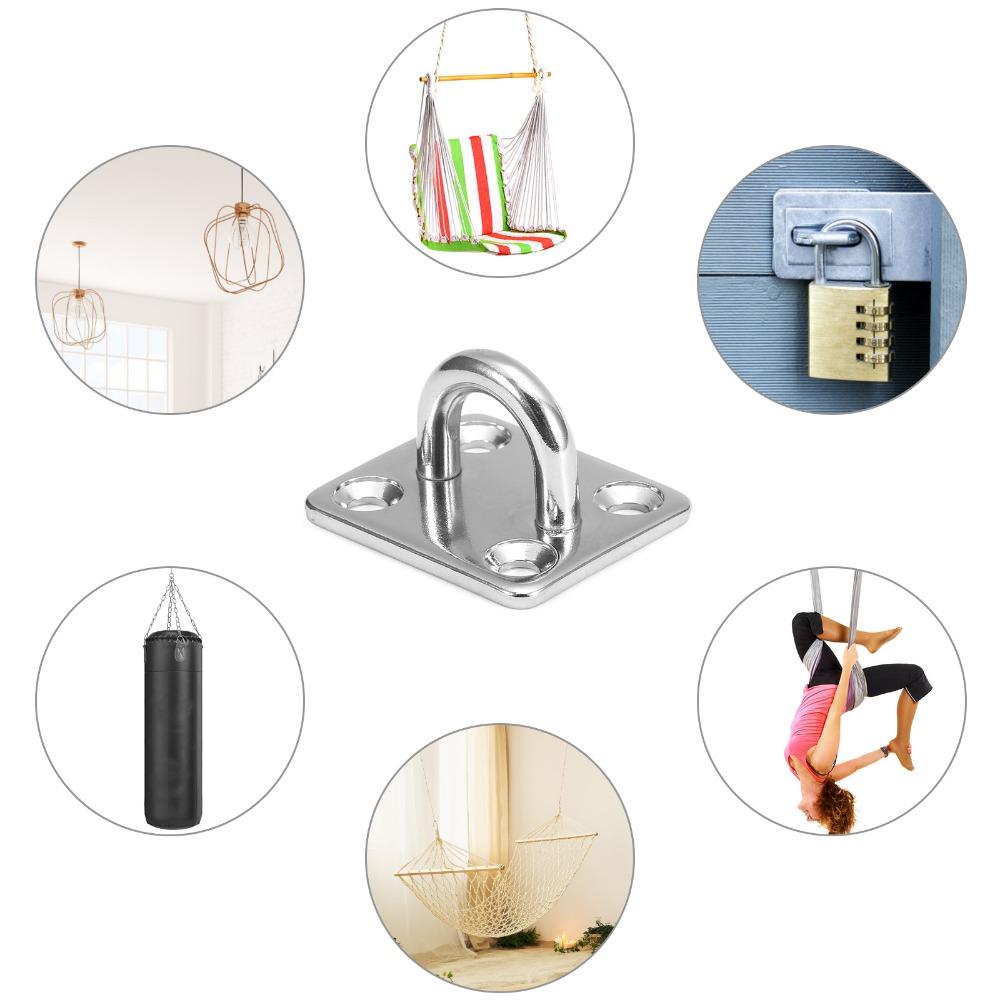 36pcs Steel Material Pad Eye Plates Punch Bag Hook Marine Hardware Hooks For Yoga
