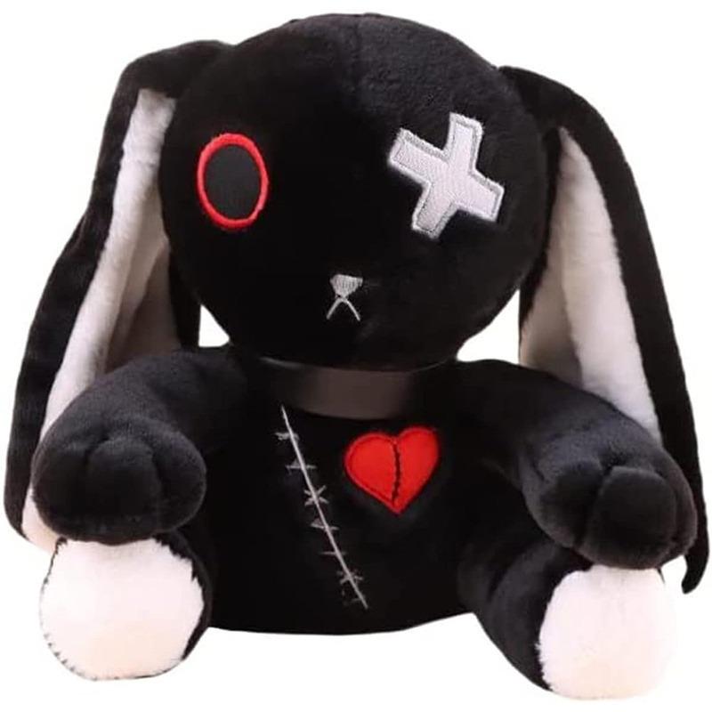 Gothic Darkpunk Style Halloween Rabbit Plush Dark Rebirth Little Bunny Doll Multicolor Polyester PP Cotton Toy