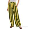 Women's 2024 Striped Drawstring Wide-Leg Pants - Low Waist, Loose Fit with Pockets