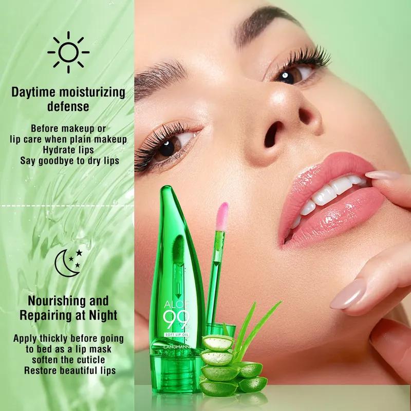Moisturizing Aloe Vera Color Changing Lip Gloss Waterproof  Temperature Change Lip Tint Lasting Nutritious Lips Care Lipstick