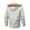 Men's Casual Jacket Parker Coat Autumn and Winter Hooded Men's Clothing Fleece Thickened Slim Fit Medium and Long