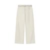 FILA Heritage Fashion Simple Classic Retro Elegant Versatile Comfortable Woven Casual Pants Women bottoms Rice-Color F11W618801FBG