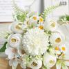 1Pc Artificial Flowers Wedding Home Bedroom Decoration Bridal Bouquet Garden Fake Silk Roses Hydrangeas Vase For Board Outdoors