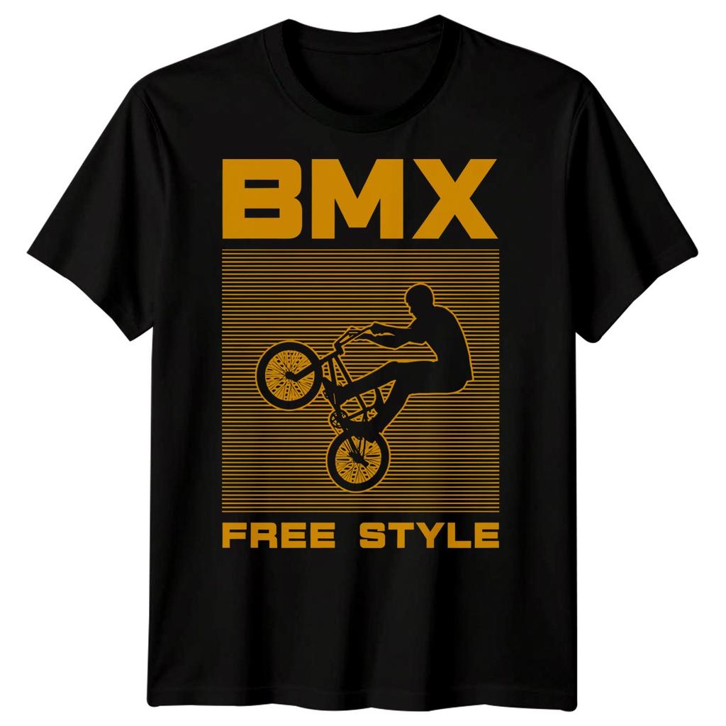 Bmx Freestyle Radfahren Herren T-Shirt Sportlicher Fahrer Grafik T-Shirt