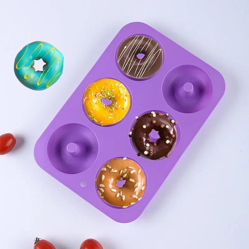 3D Silicone Cake Mold Donut Molds Cupcake Mould DIY Pastry Baking Tool High Temperature Resistant Bakeware Kitchen Accessories