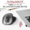 ELECOM Wireless Medium 5 Buttons Ultimate Grip Mouse, Size, (Back/Forward Buttons), BlueLED, Design, Gunmetal, M-XGM10DBBK/EC