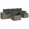 Vidaxl 6-Cz. Set di Mobili da Giardino con Cuscini, Grigio, Polyrattan