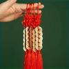 Lucky Red Chinese Knot with 5 Coins Feng Shui Wealth Pendant,for home and office decoration,  for Valentine's Day or New Year gifts