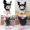 Adorable 20cm Kuromi Character Stuffed Animal With Floral Dress For Anime Fans