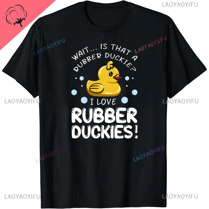 Cute Rubber Duck Lover Bird Quack Duckies Funny Ducky T-Shirt T  Fashion Men Tops Shirts Casual High Quality Cotton Cotton Shirt
