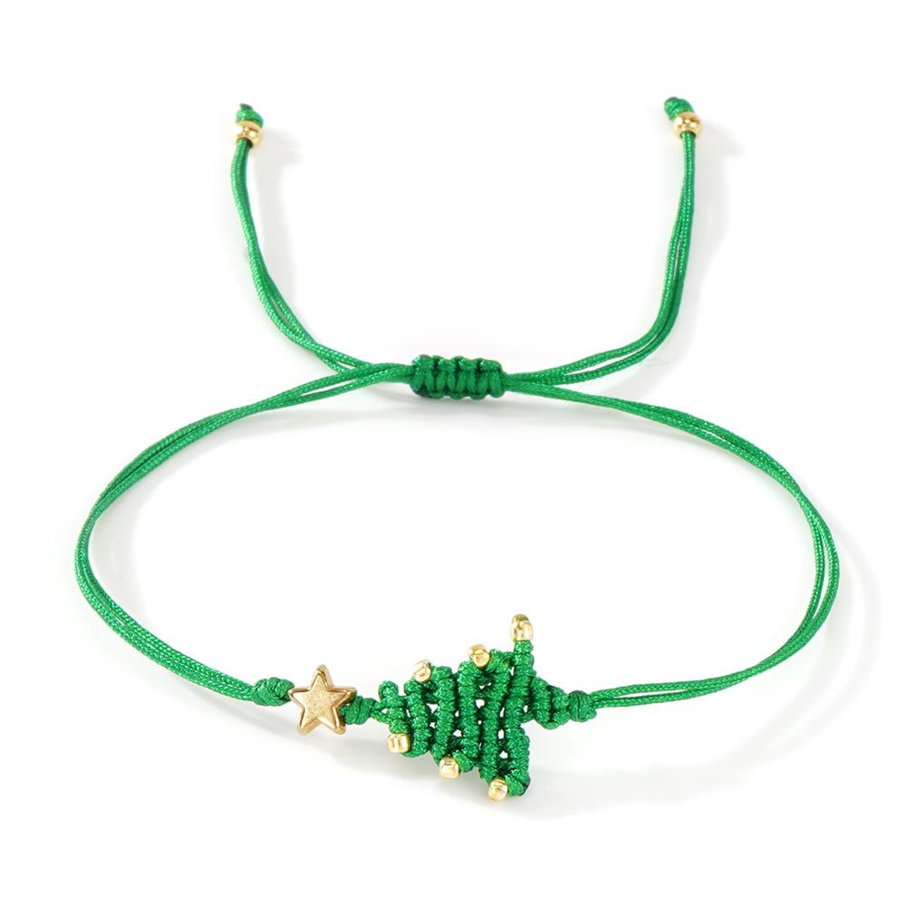 

Этнический браслет-елочка ручной работы - Красочный плетеный шнур для женщин