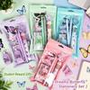 Complete Stationery Stationery Kit Dreamy Butterfly Theme Ballpoint Pen Gel Pen  School Supplies