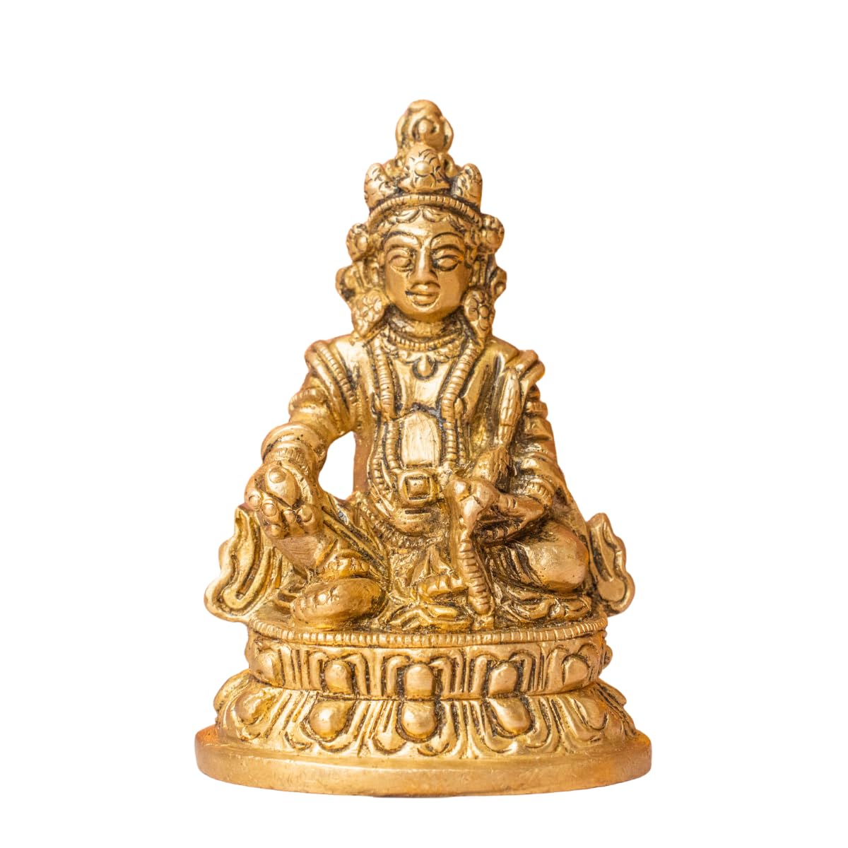 

God Kuber Statue For Vastu Brass Kuber Idol, Religious, Gold, Brass, Model 5