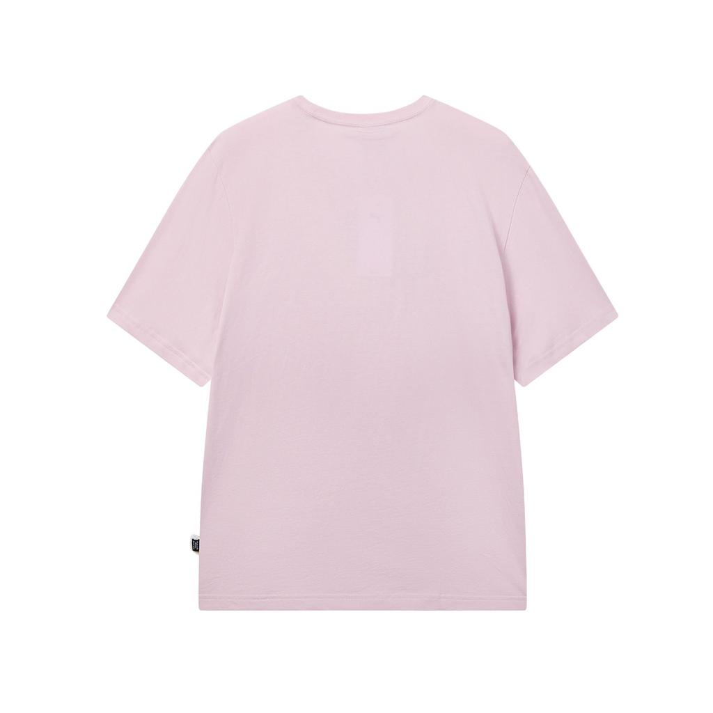 Puma Ess Printed Round Neck Pullover Short Sleeve Fashion Casual Pink Simple Sports T-Shirt Unisex Tops 697103-70