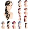 Hair Loss Cover Turban Hijab Elastic Stretch Flower Print Head Scarf Soft Chemo Hat Cap  for Women