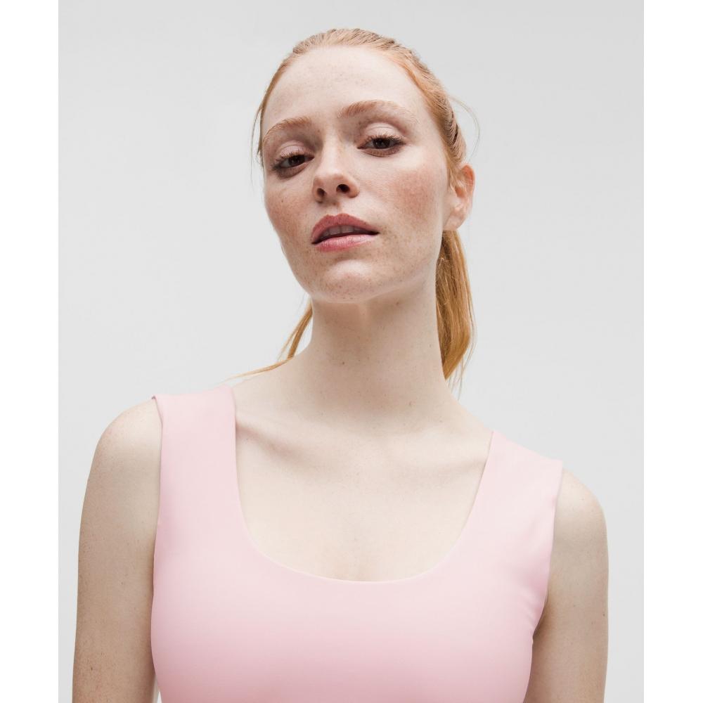 Lululemon WunDer Train WiDe Strap Tank Top  MeDium Support  B D Cups Blissful Pink