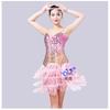 Latin Dance Dress Sequined Fringe Stage Performance Costume Women