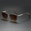 Non-polarized Vintage Square Sunglasses Women Men Metal Frame Sun Glasses Female Eyewear