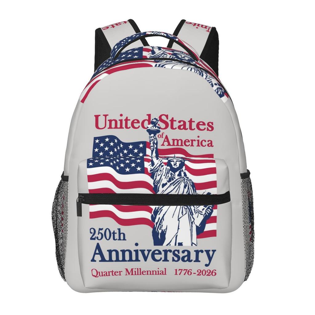 USA 250th Anniversary 1776-2026 American Flag Backpack Student Boys Girls BookBag Children School Bag Shoulder Bag for Men Women