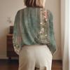 Women's Shirt Blouse Print Button Long Sleeve Casual Basic Shirt Collar Regular Top